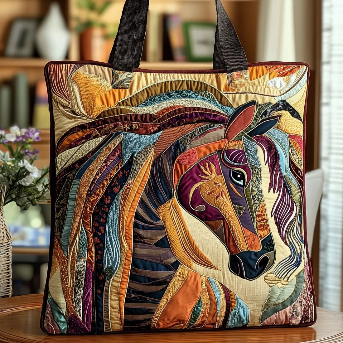 Ambachtelijke Tas - Paard in Veelkleurig Mozaïek