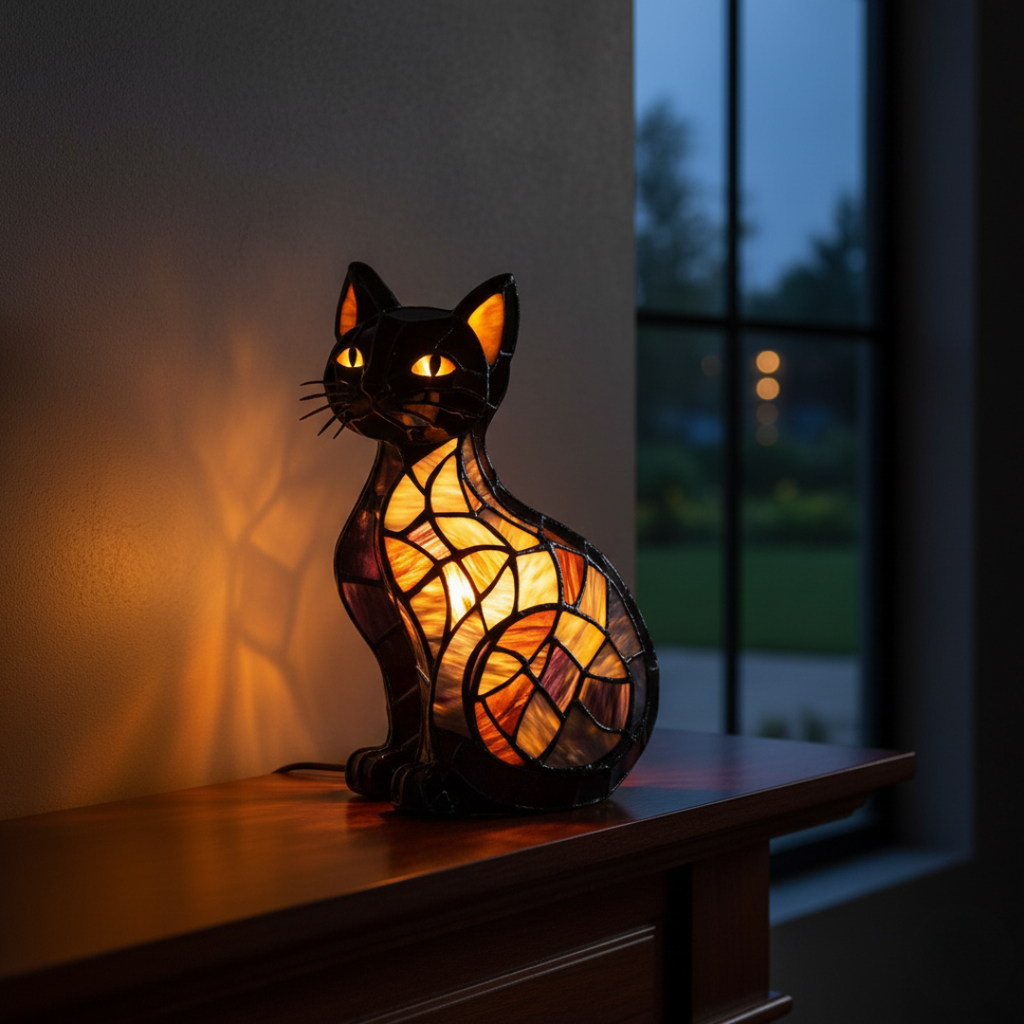 Stralende Kat Middernacht