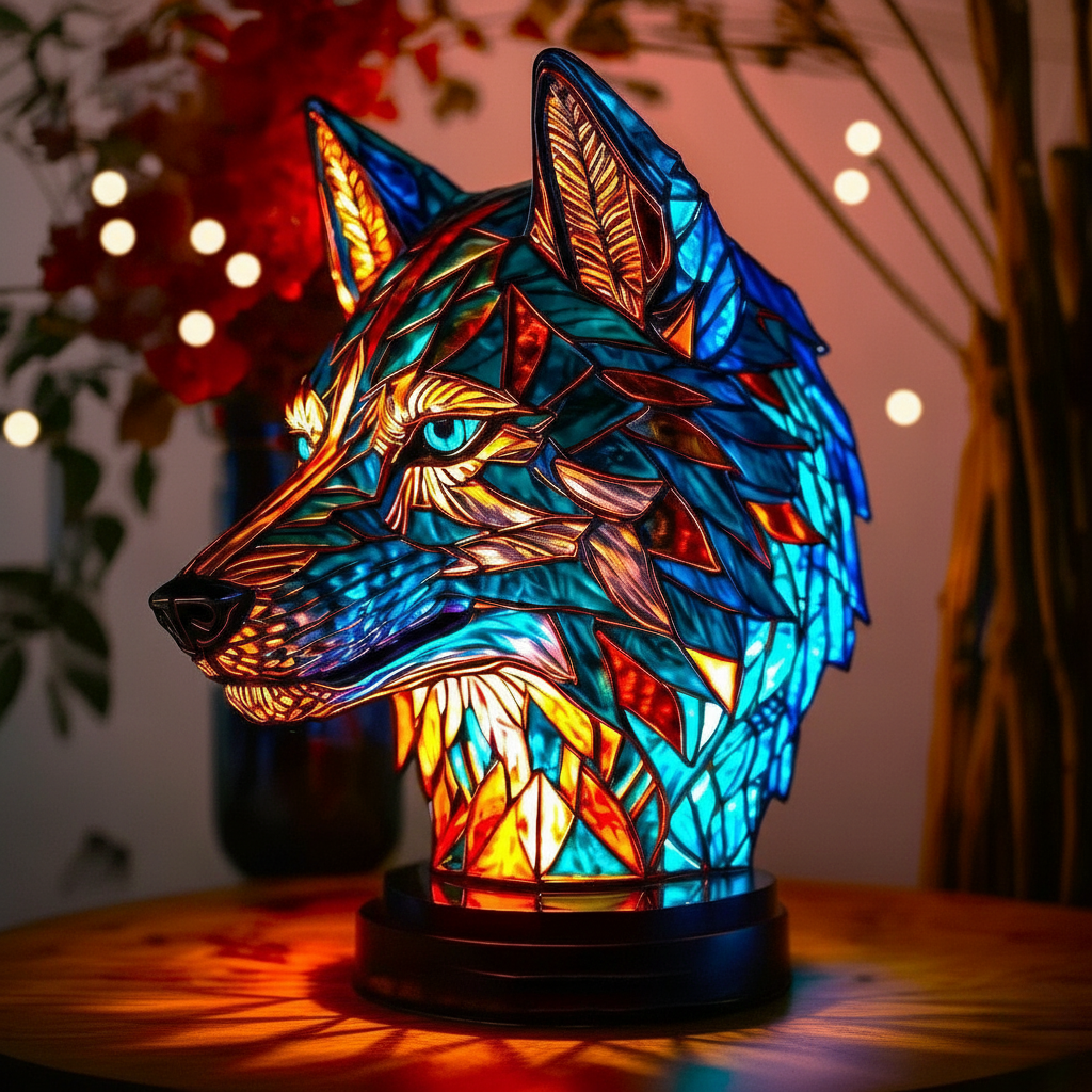 Betoverende Bo Lamp in de Vorm van een Wolf