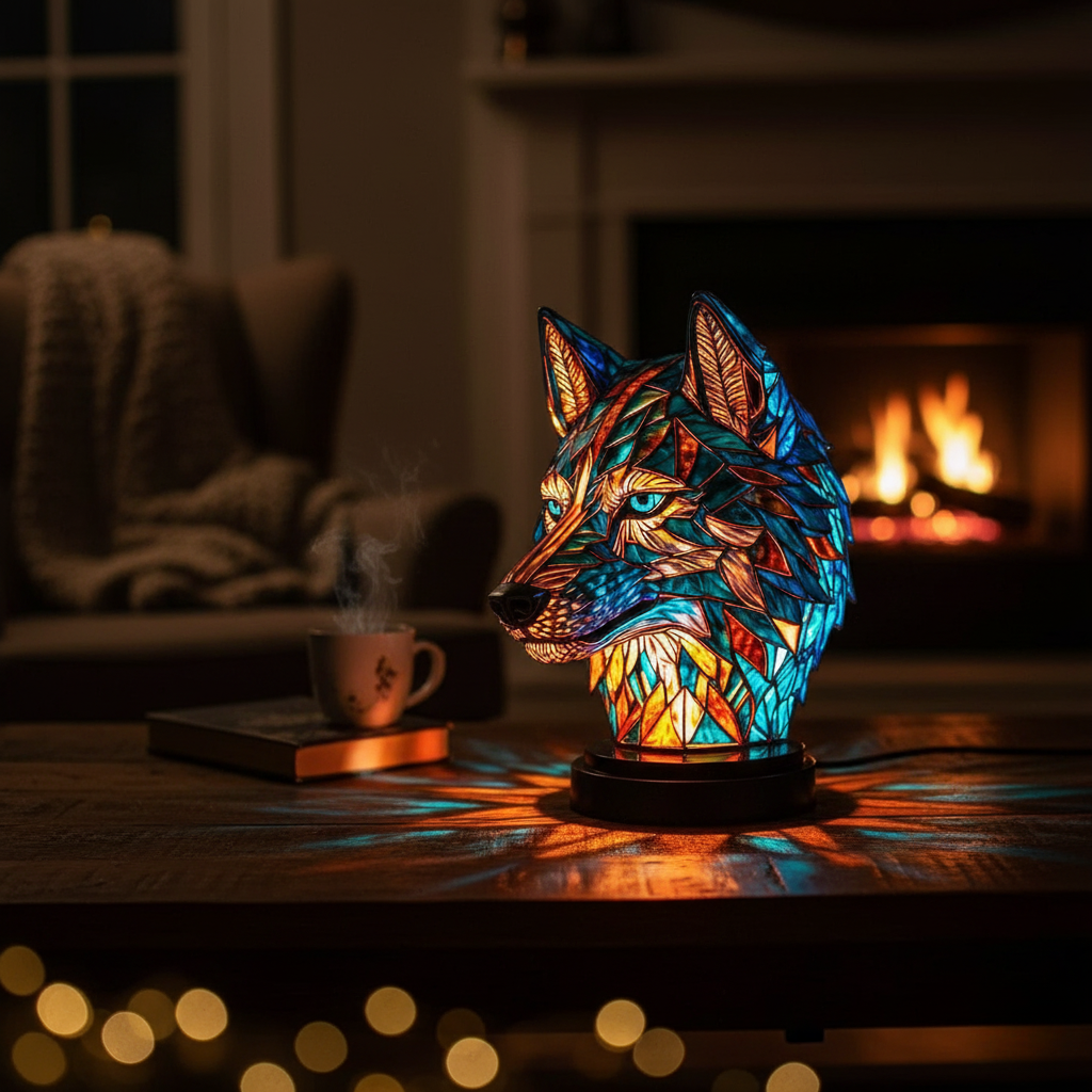 Betoverende Bo Lamp in de Vorm van een Wolf