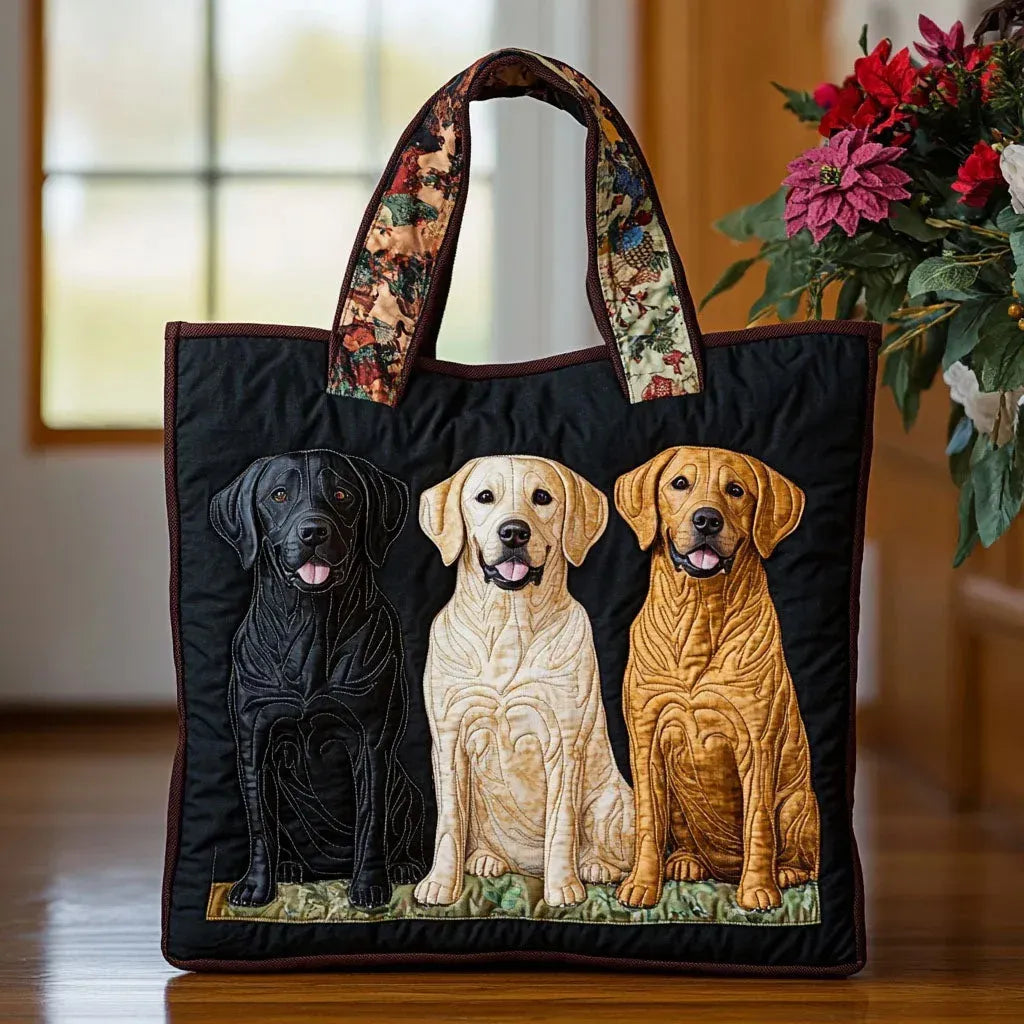 Ambachtelijke Handtas - Drie Labradors