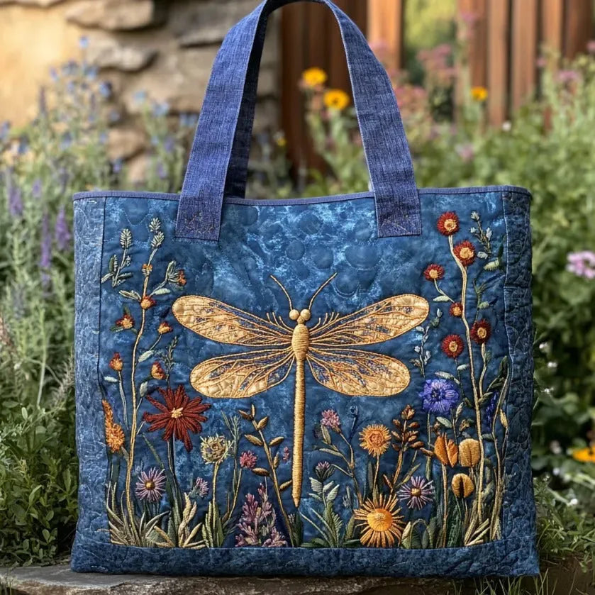 Gewatteerde Tas - Gouden Libelle
