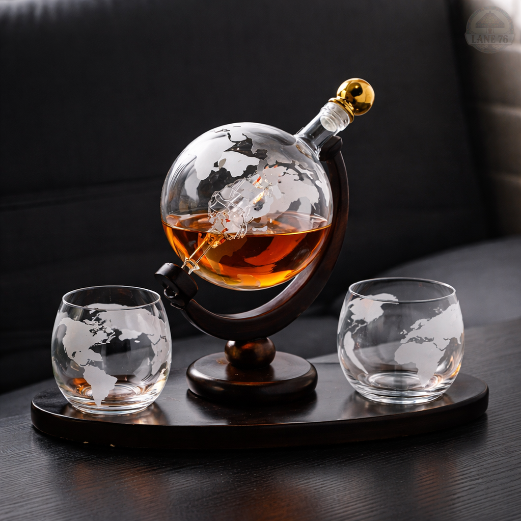 Whiskykaraf - Wereldkaart Editie