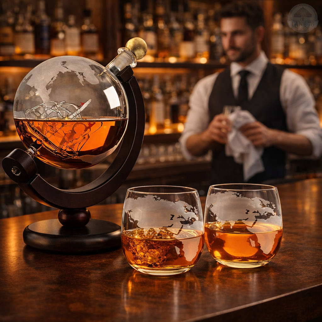Whiskykaraf - Wereldkaart Editie