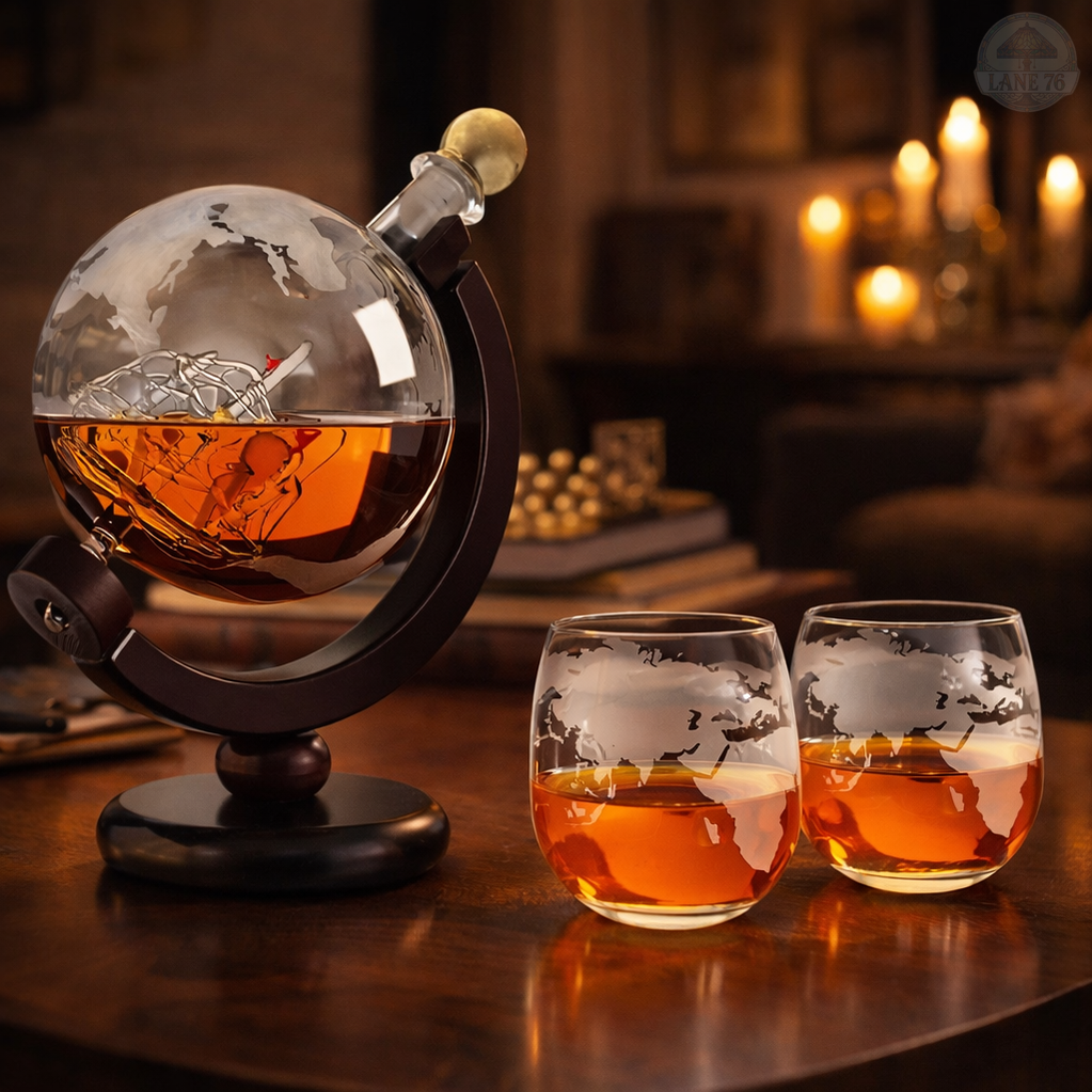 Whiskykaraf - Wereldkaart Editie