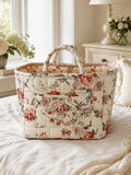 Portable Floral Laundry Basket