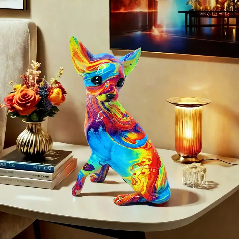 Levendige Chihuahua Tafellamp van Hars