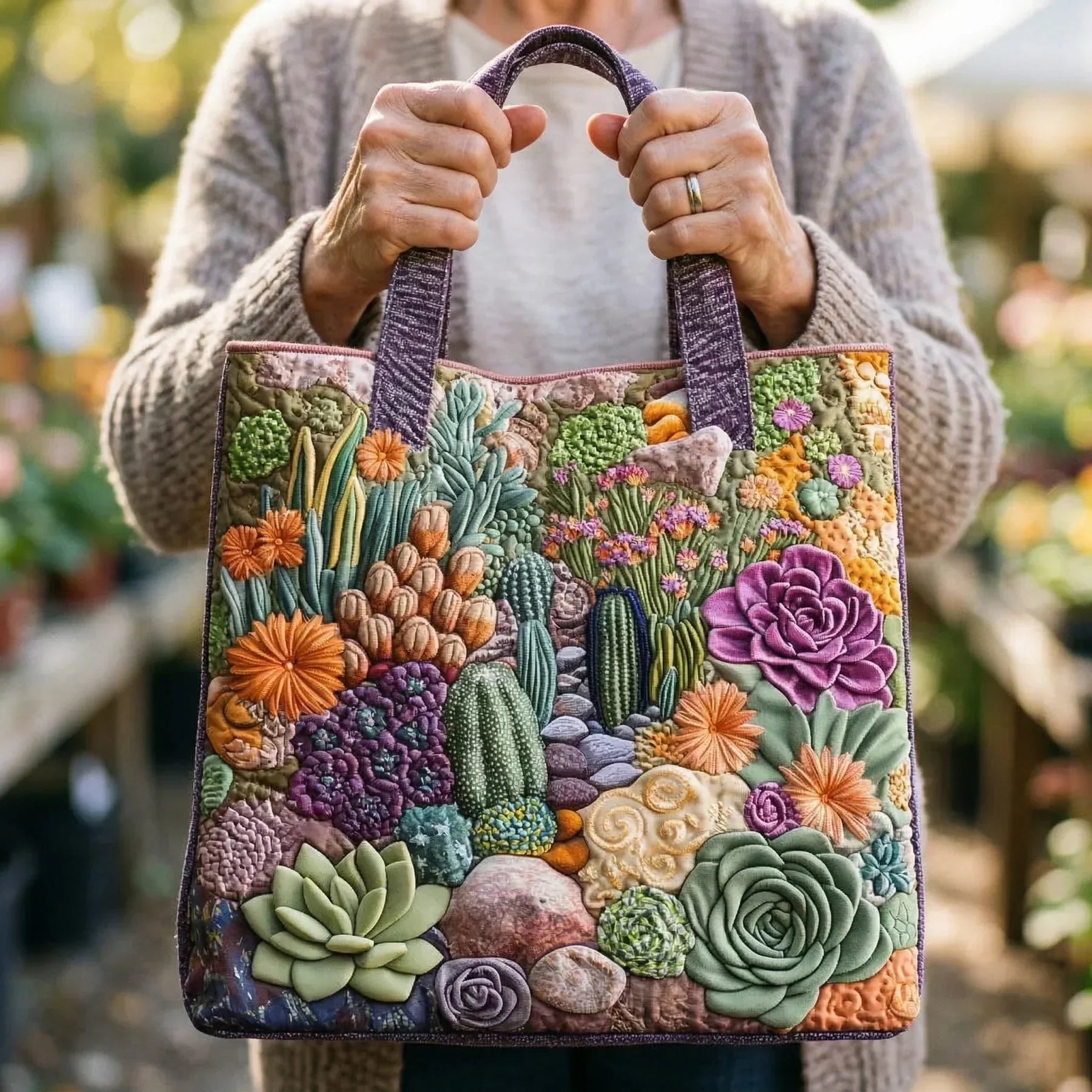 Ambachtelijke Tas - Succulententuin