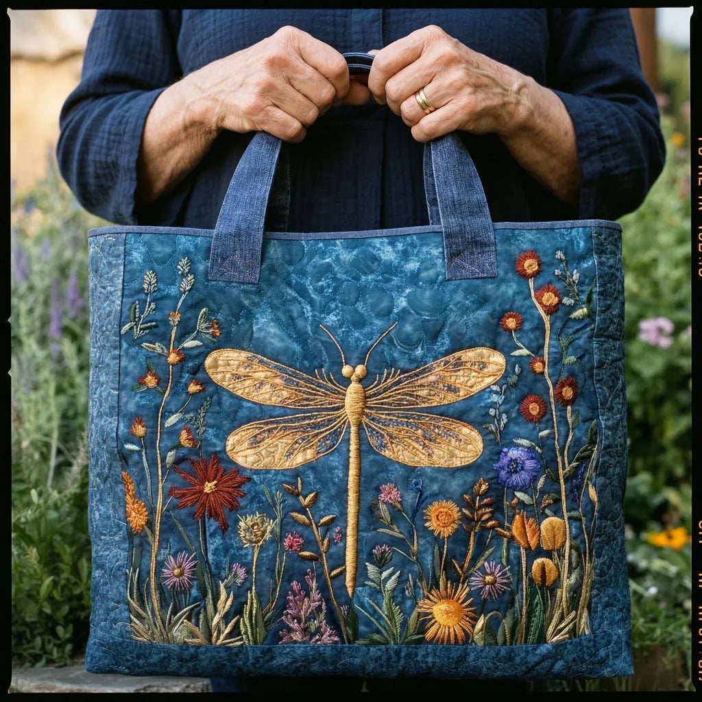 Gewatteerde Tas - Gouden Libelle