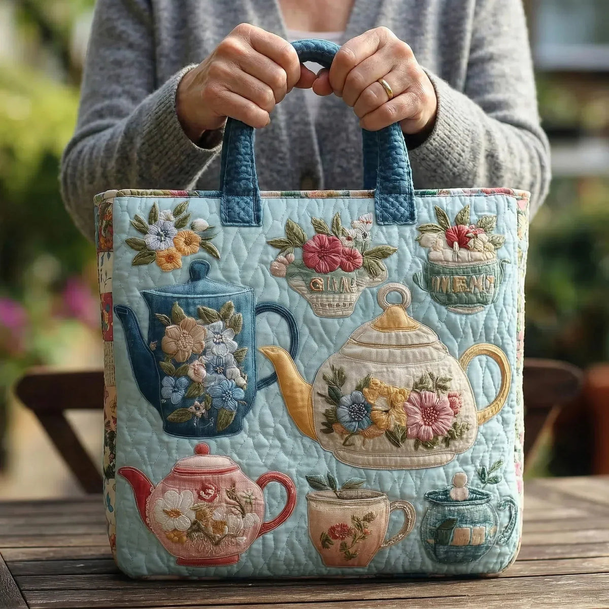 Gewatteerde Tas - Bloemmotief