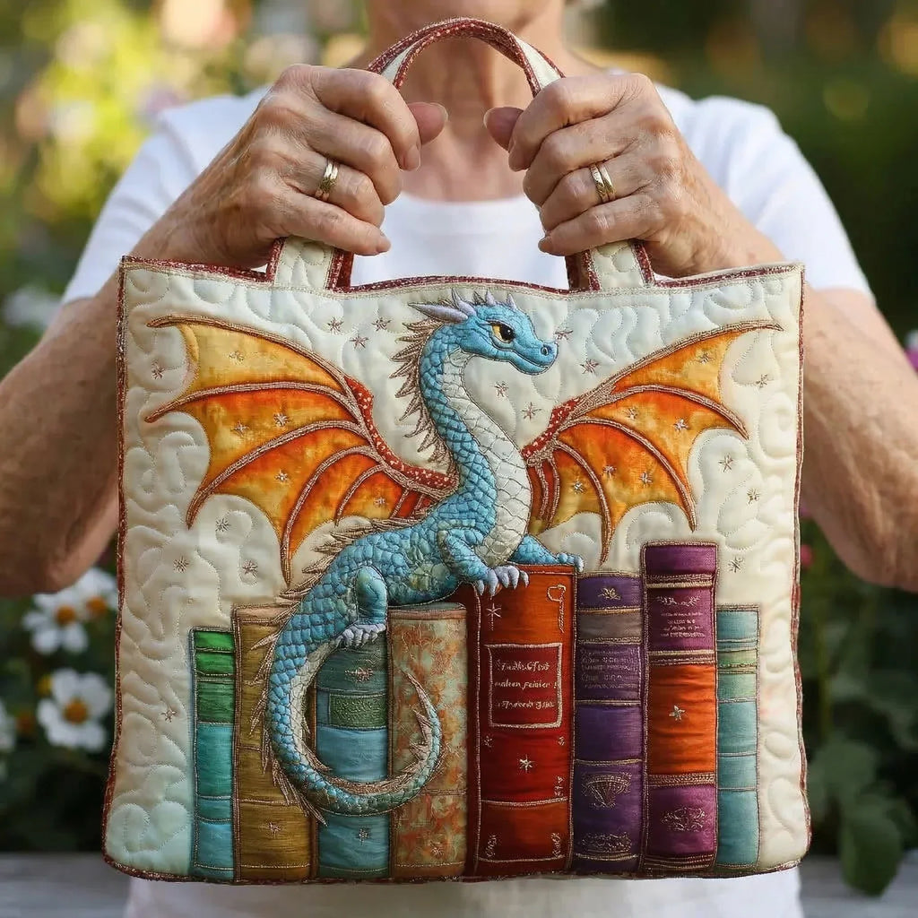 Gewatteerde Tas - Smaragdgroene Draak Boekenbewaarder