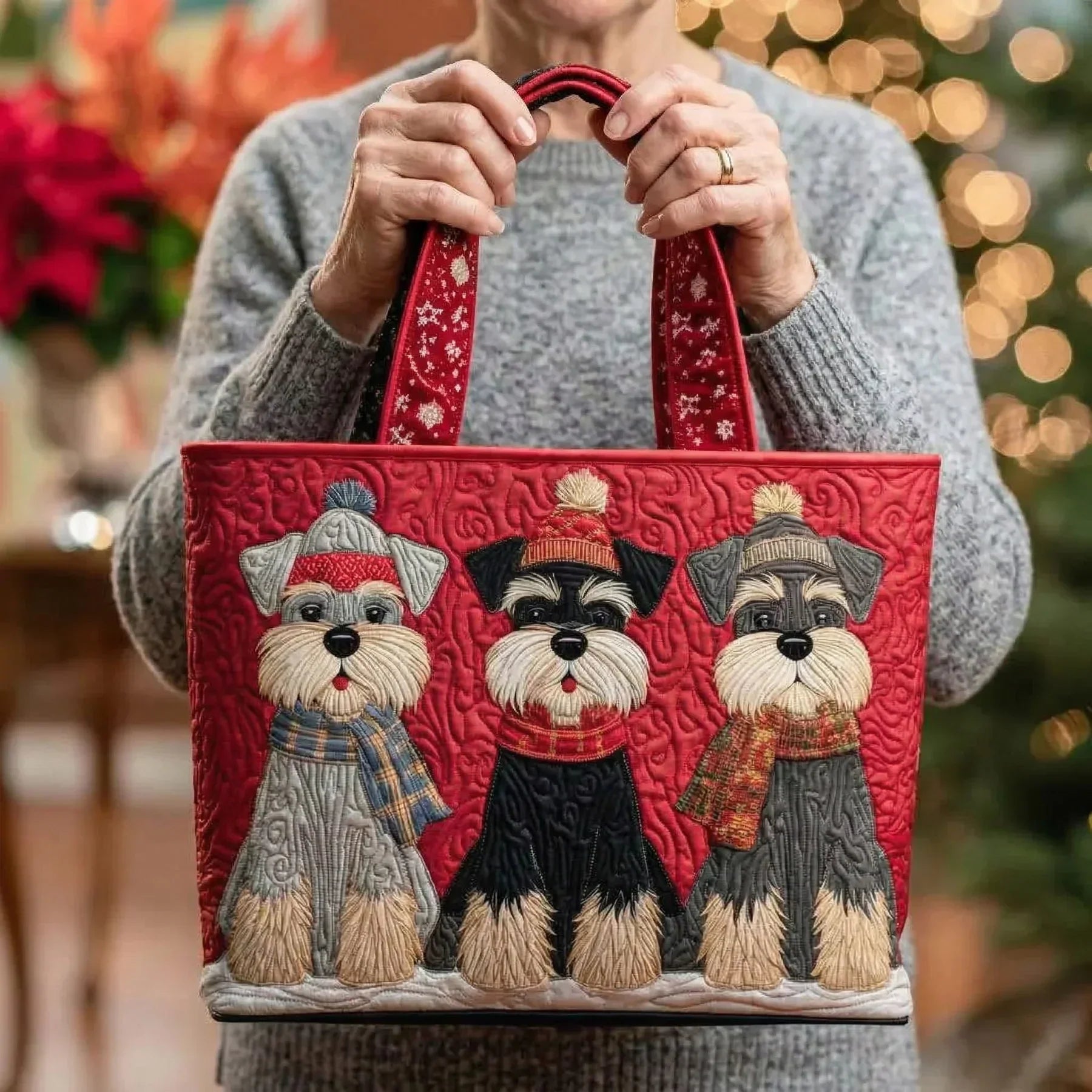 Ambachtelijke Tas - Schnauzer Trio